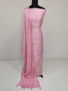 ORGANZA  SILK EMBROIDERY SALWAR SUIT