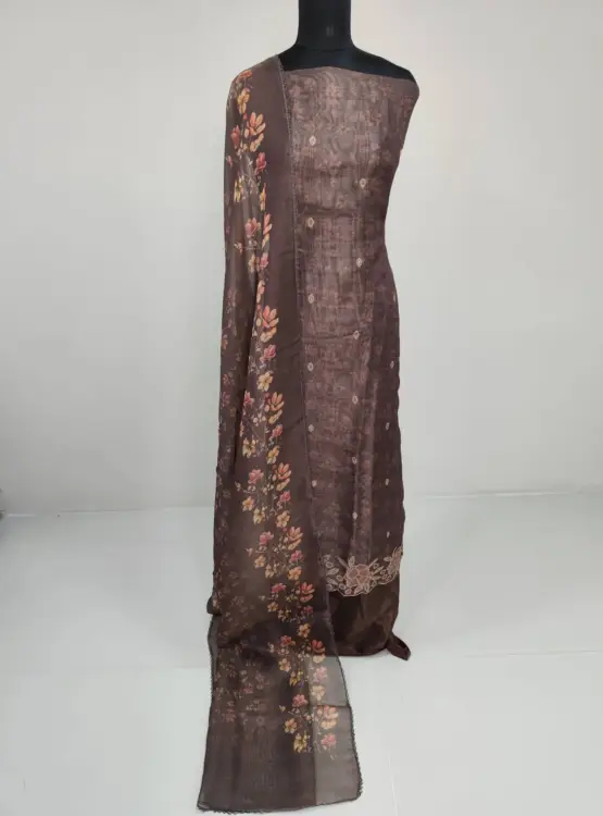 Semi Chanderi Silk Suits