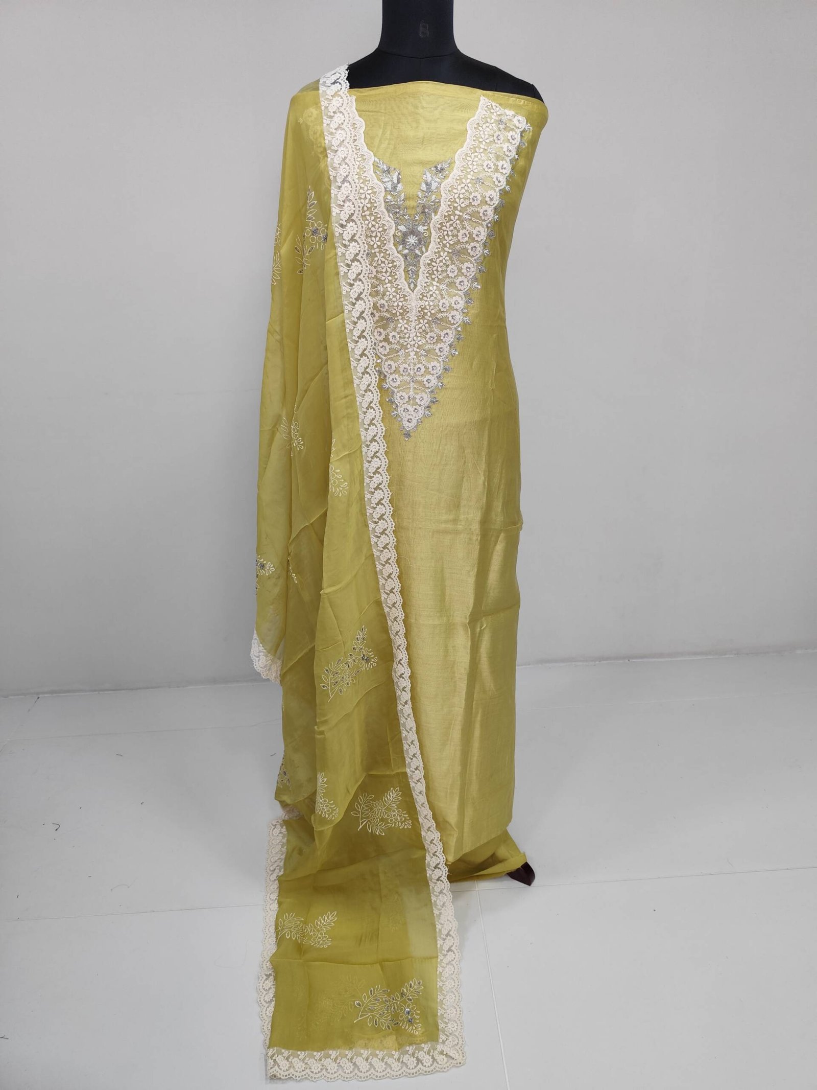 CHANDERI EMBROIDERY SALWAR SUIT