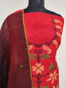 HANDLOOM COTTON JAMDHANI SALWAR SUIT