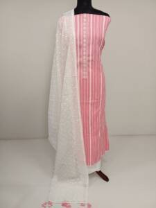 COTTON EMBROIDERED SUIT