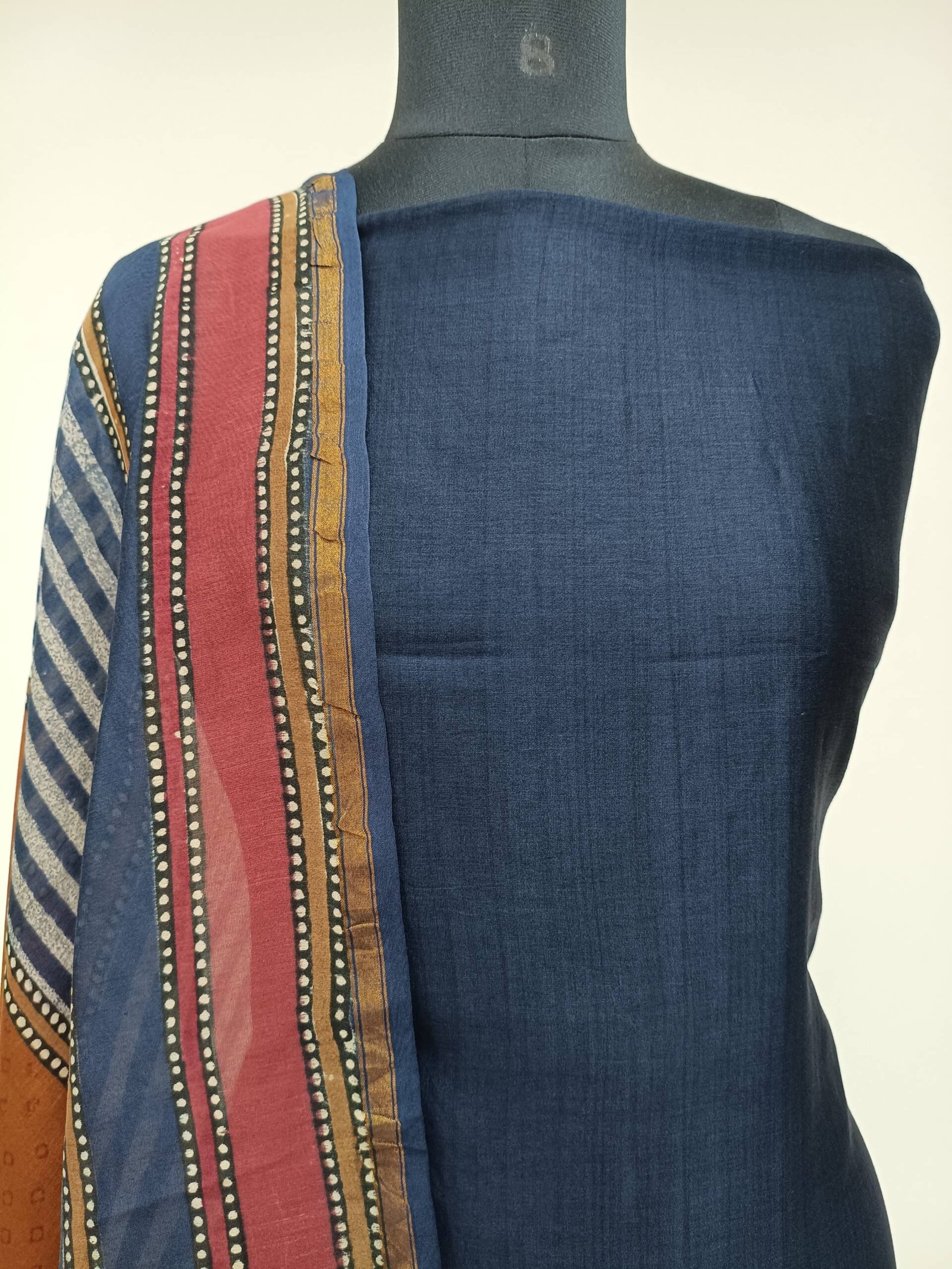 PURE MAHESHWARI SILK PRINTED SUIT