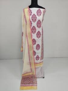 PURE COTTON BLOCK PRINTED SUIT