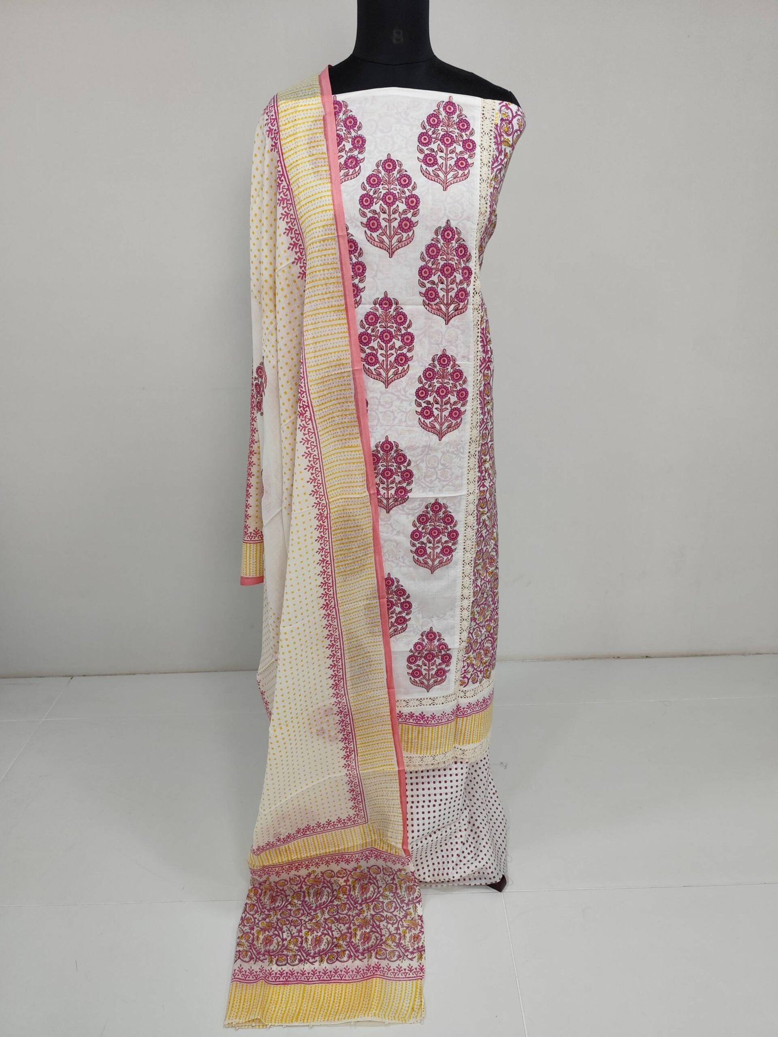 PURE COTTON BLOCK PRINTED SUIT