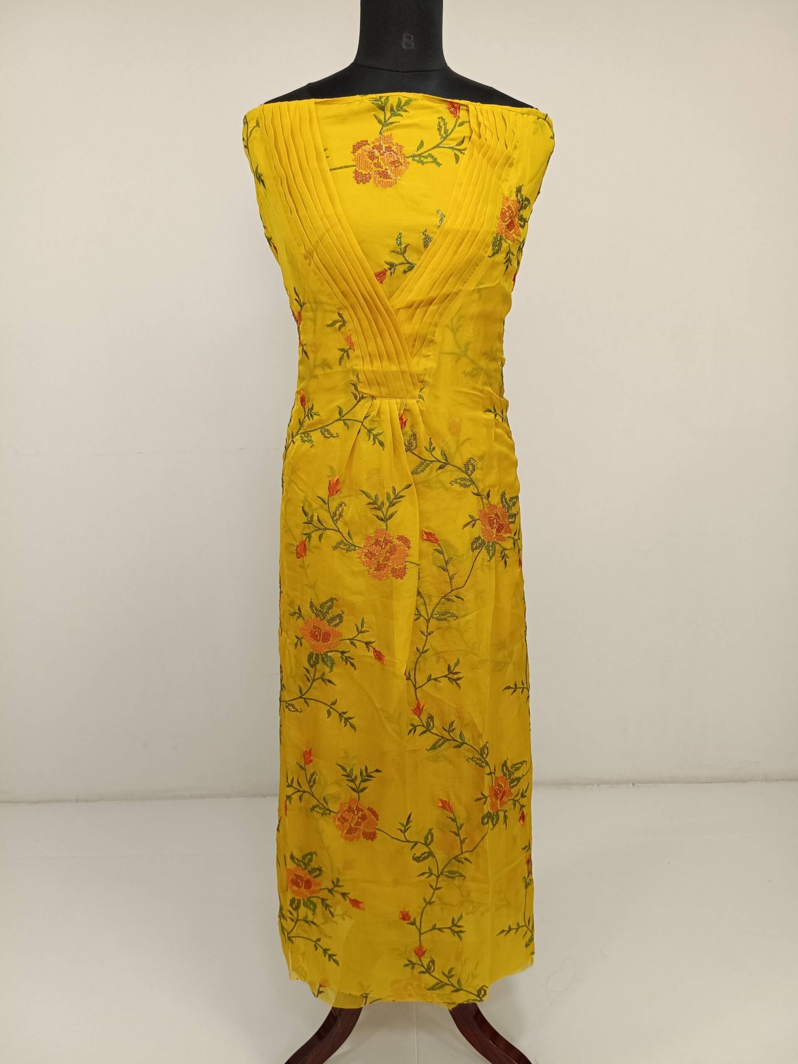 ORGANZA EMBROIDERED KURTI MATERIALS