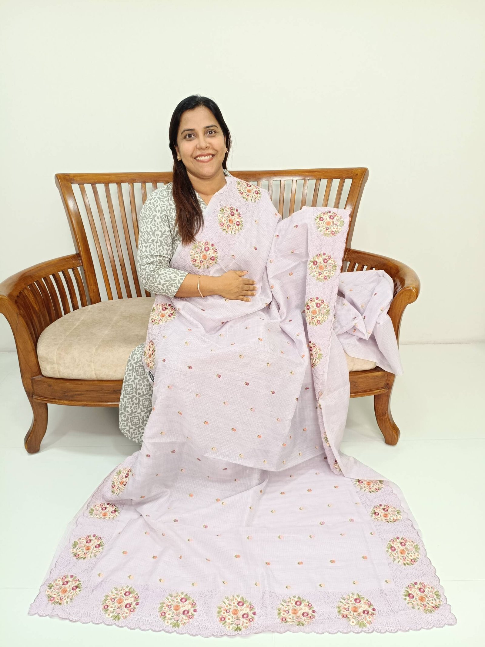 SILKY KOTA EMBROIDERED SAREES
