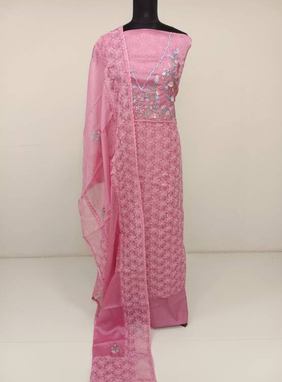 ORGANZA EMBROIDERED SALWAR SUITS