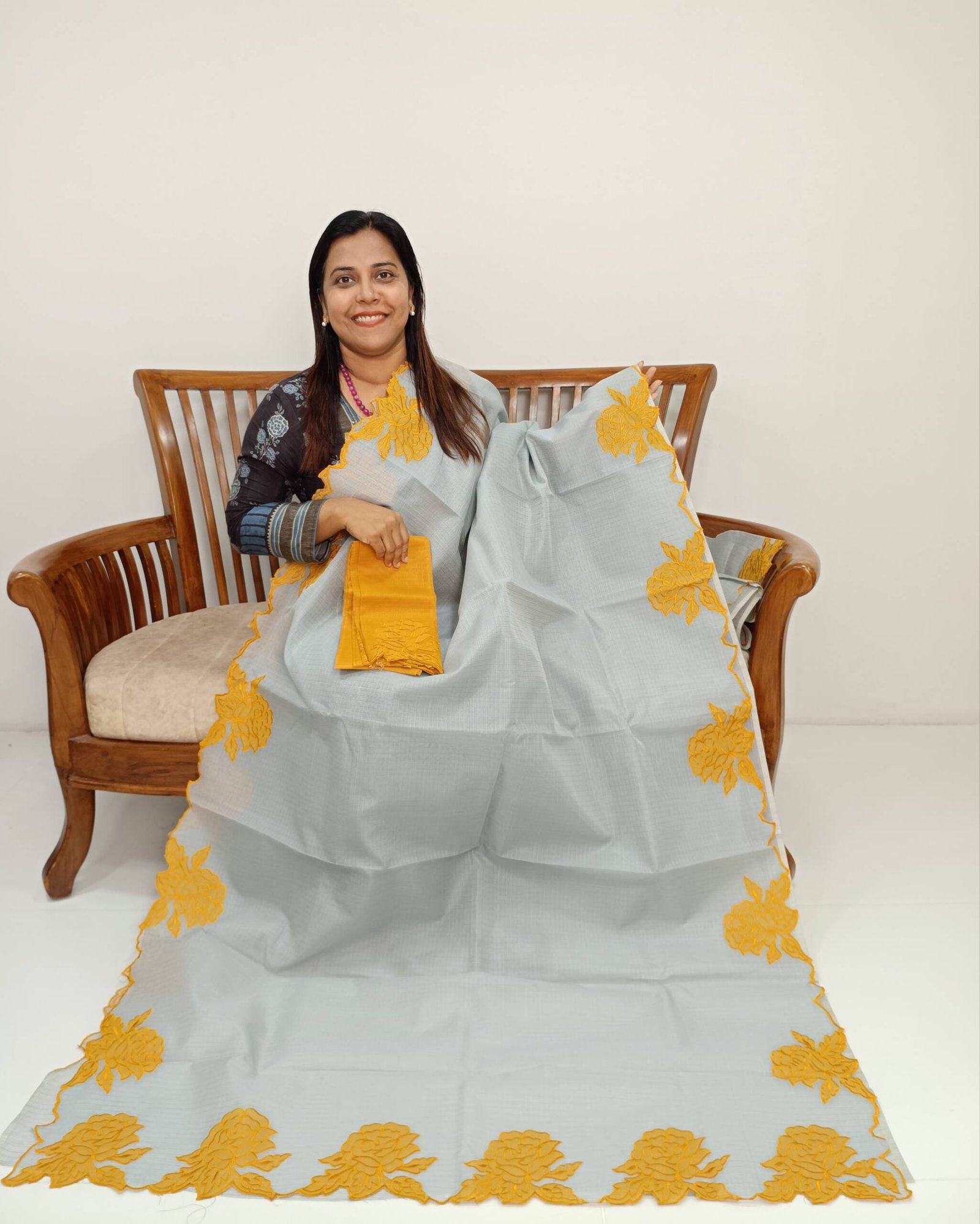 MOONGA SILK EMBROIDERED SAREES