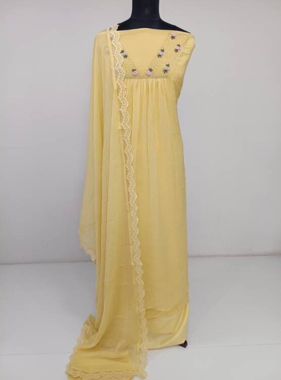 CREPE SILK HAND WORKED SUITS