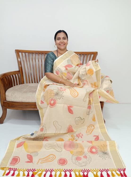 KASAVU FLORAL SAREES