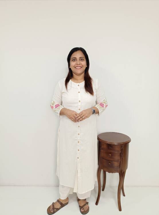 LINEN COTTON EMBROIDERY KURTHI