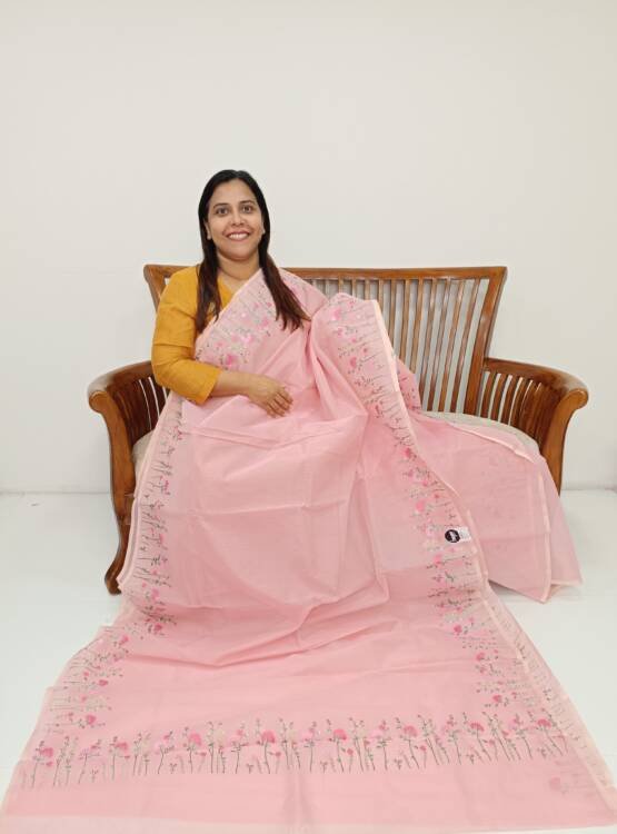 SILKY KOTA EMBROIDERY SAREES