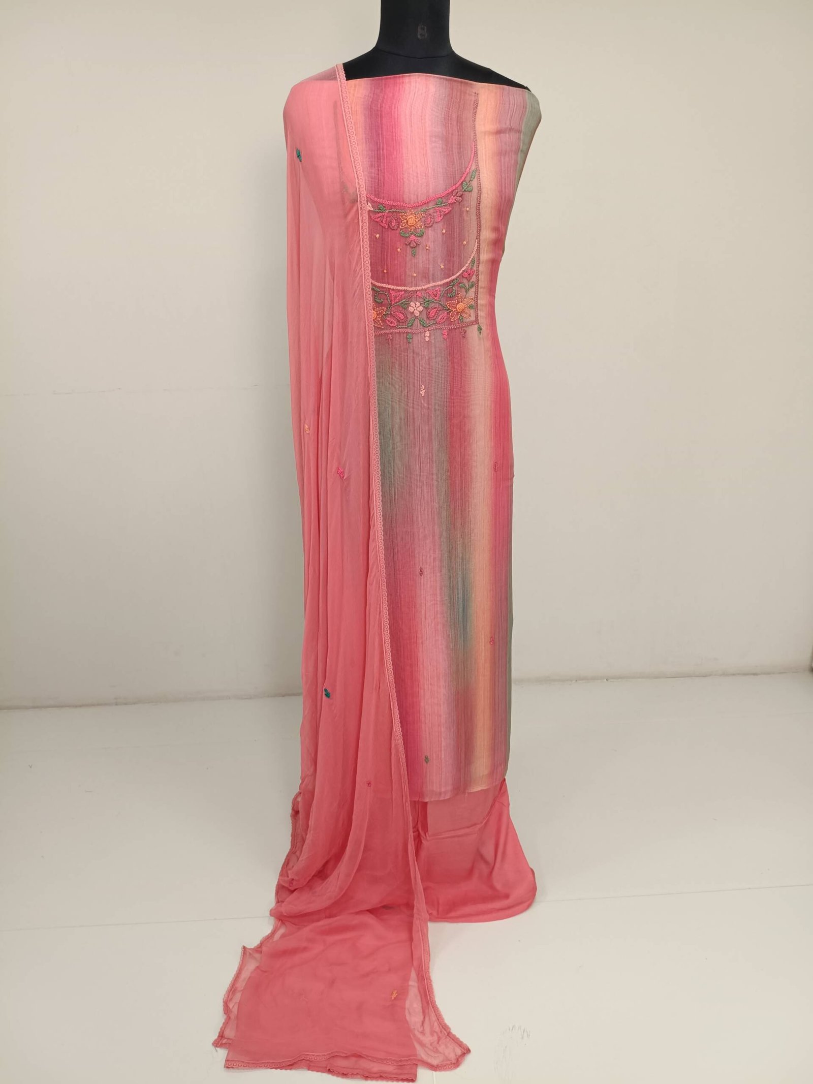 VISCOSE ORGANZA EMBROIDERED SALWAR SUITS