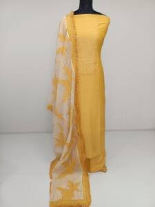 MAL CHANDERI HAND WORK SALWAR SUITS