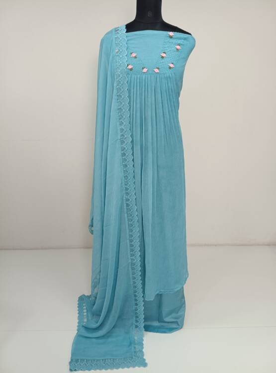 CREPE SILK HAND WORKED SUITS