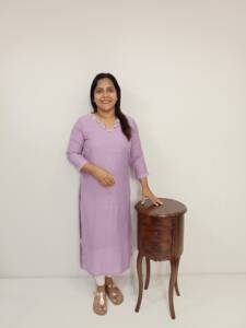 CREPE HAND EMBROIDERED KURTI