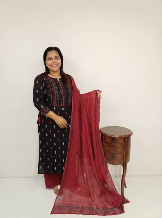 PRINTED COTTON KURTI SET