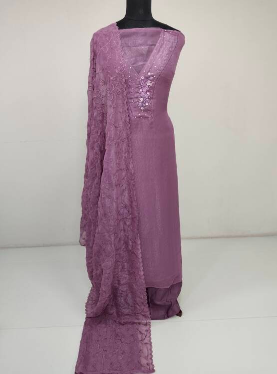 CRUSHED SILK HANDWORKED SALWAR SUITS
