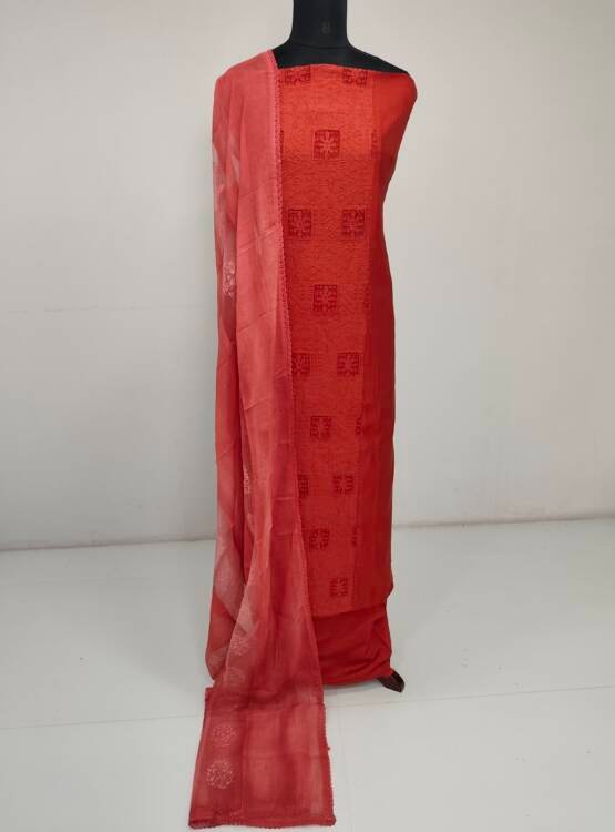 SEMI SILK EMBROIDERED SUITS