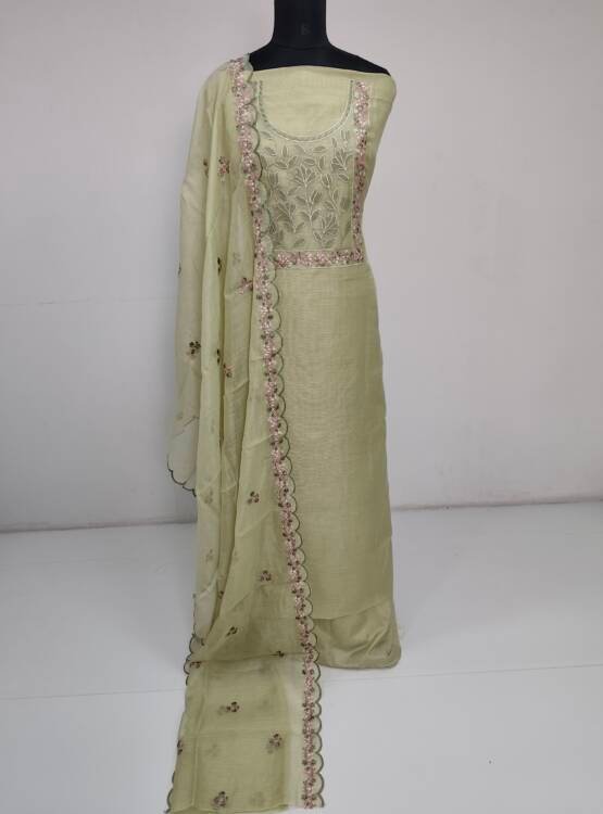 SILKY KOTA EMBROIDERED SUITS