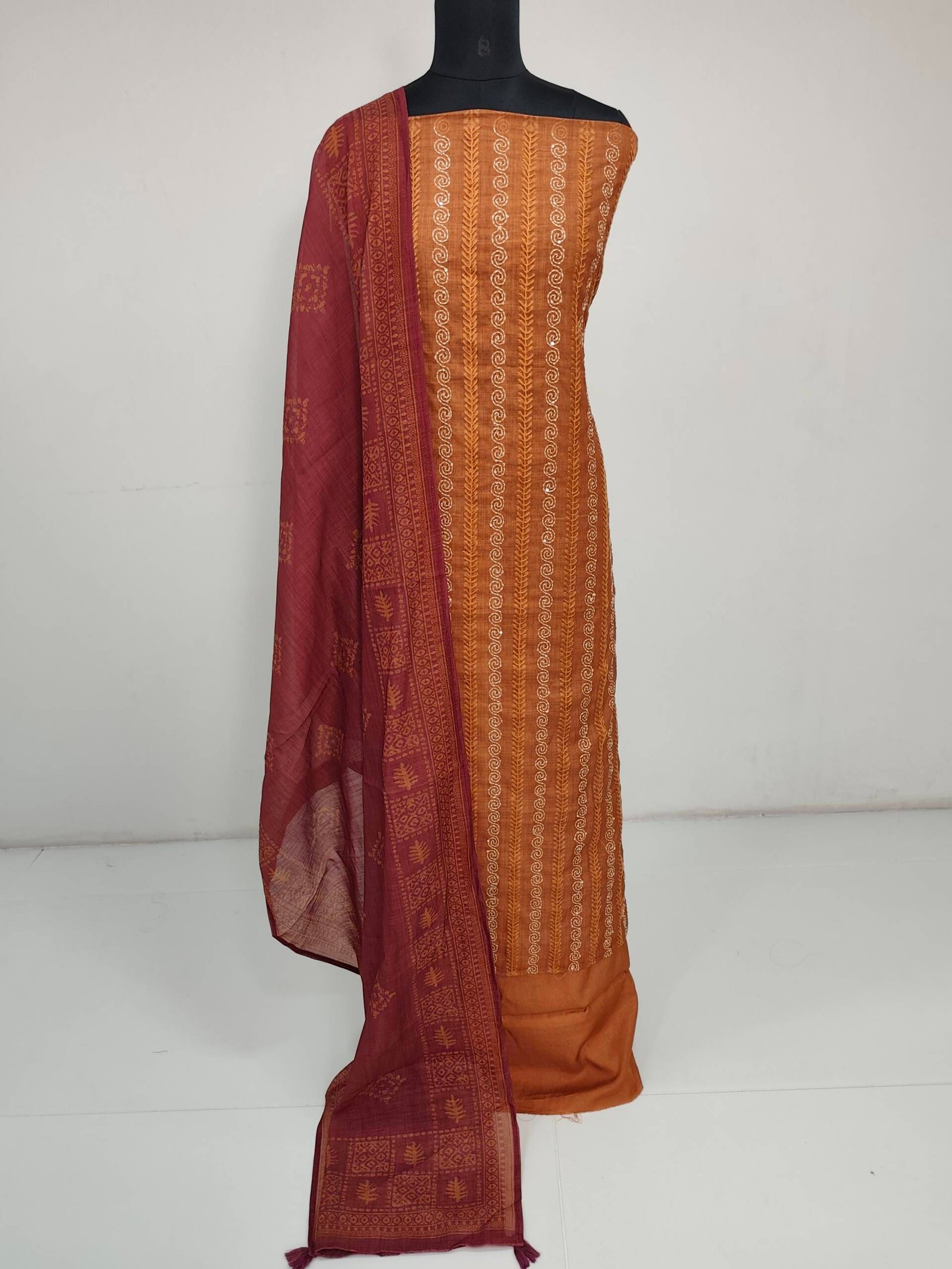 SEMI CHANDERI SILK SUITS