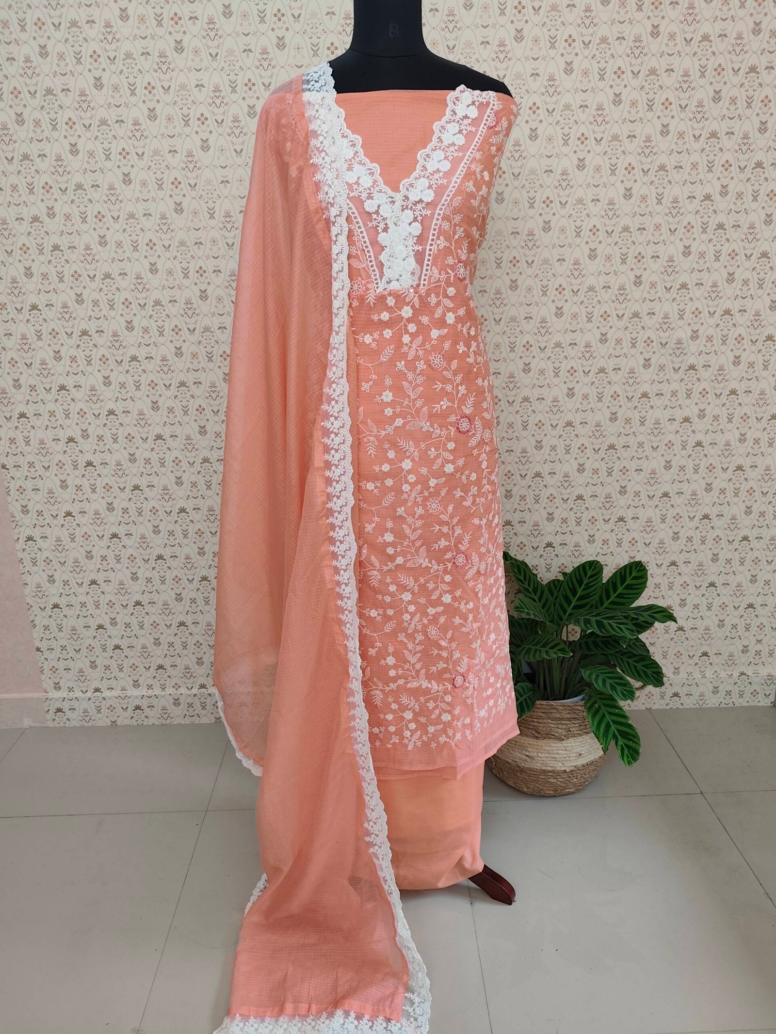 SILKY KOTA EMBROIDERED SUITS