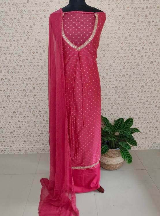 CHANDERI SILK BANARASI SUITS