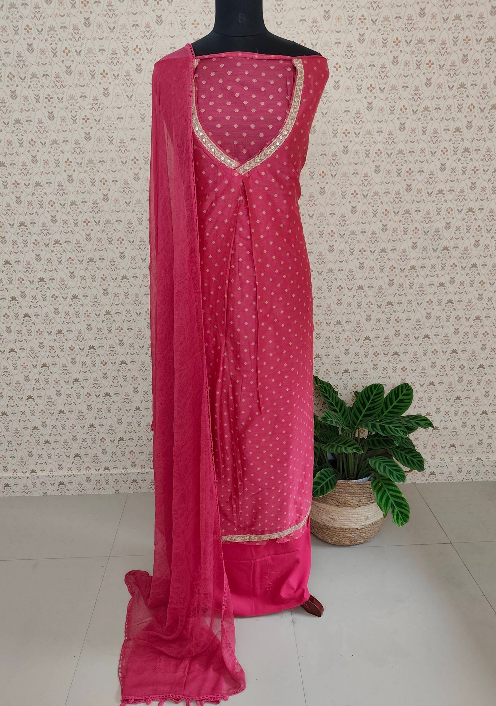 CHANDERI SILK BANARASI SUITS