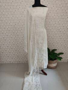 VISCOSE ORGANZA SEMI STITCHED SUITS