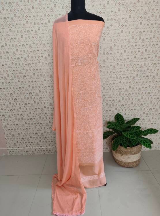 COTTON CHIKANKARI SALWAR SUITS