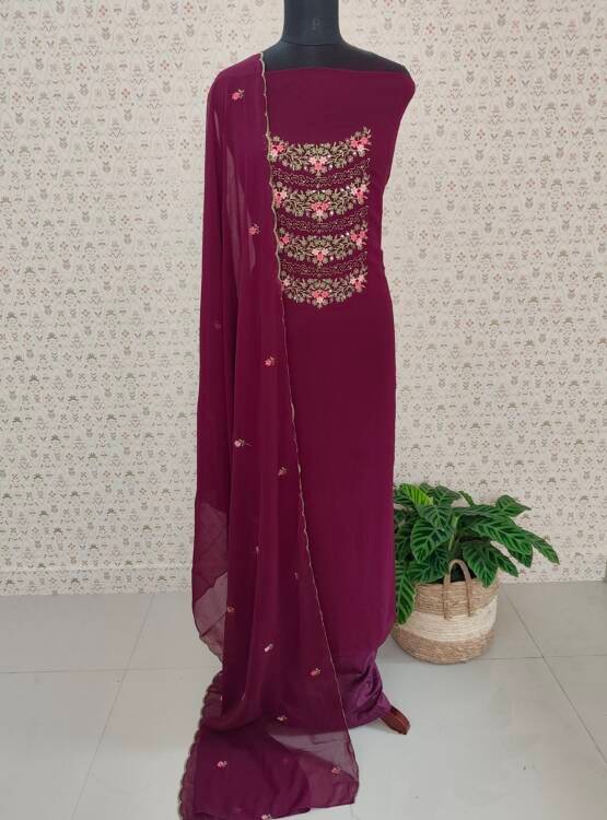 GEORGETTE EMBROIDERED SALWAR SUITS