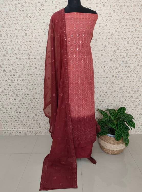 SILKY KOTA EMBROIDERED SUITS