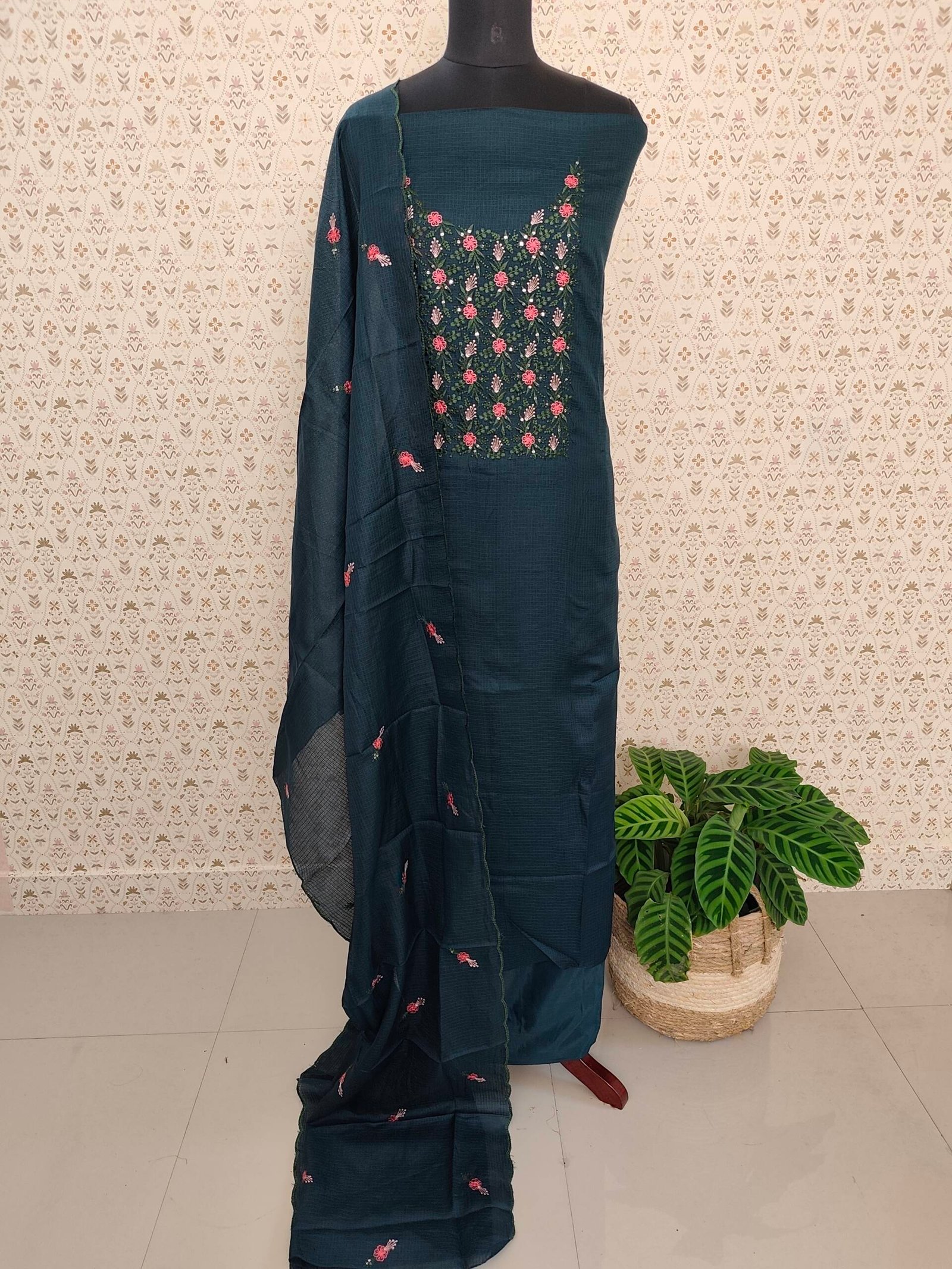 SILKY KOTA EMBROIDERED SUITS