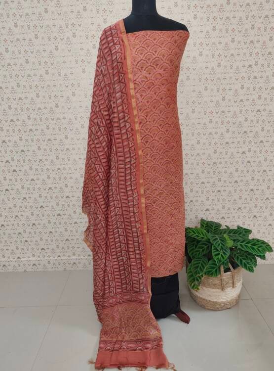 CHANDERI SILK PRINTED SUITS