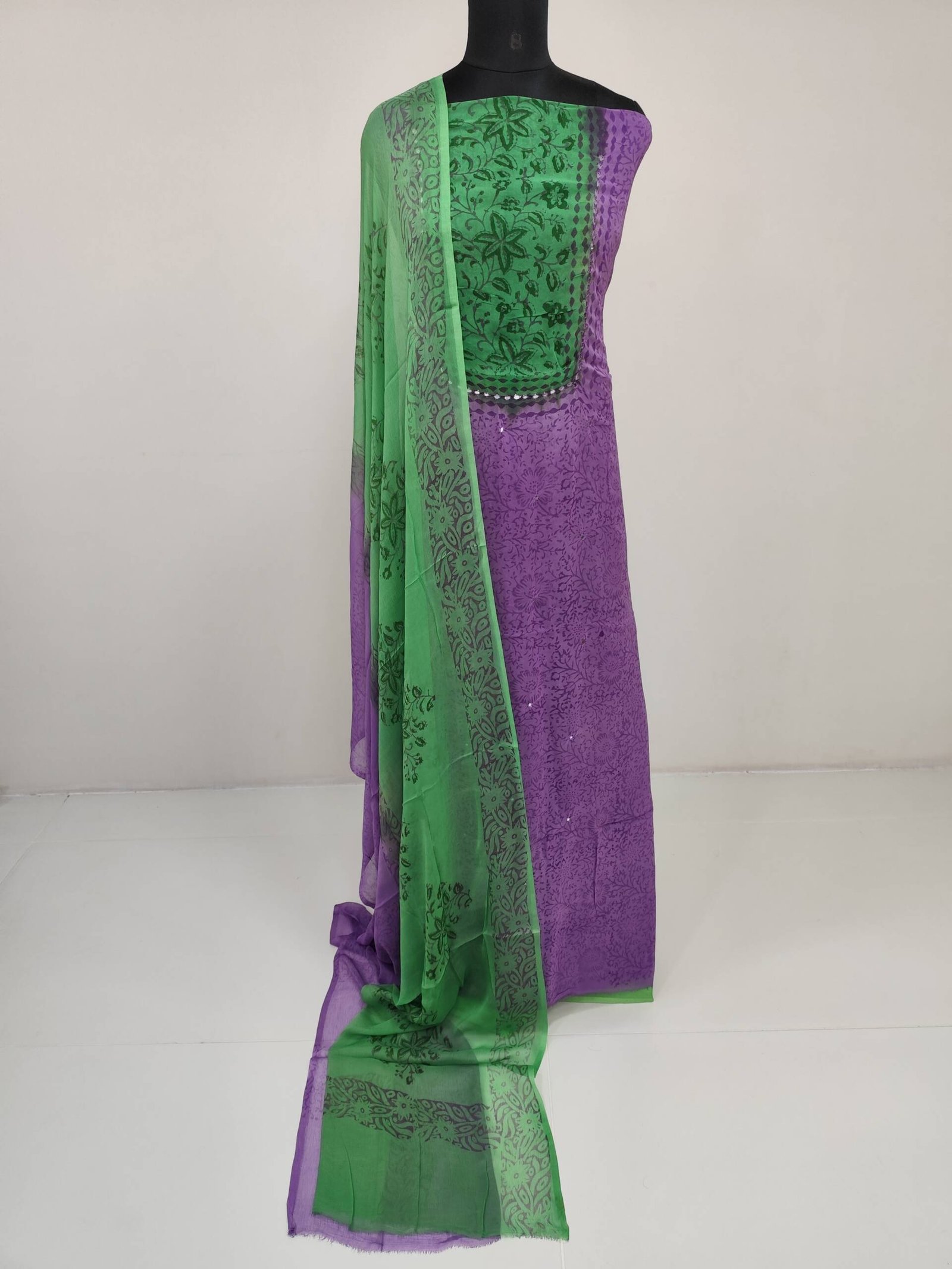 GEORGETTE BLOCK PRINTED SUITS