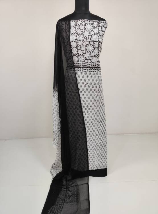 GEORGETTE BLOCK PRINTED SUITS