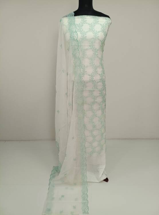 CREPE SILK EMBROIDERED SALWAR SUITS