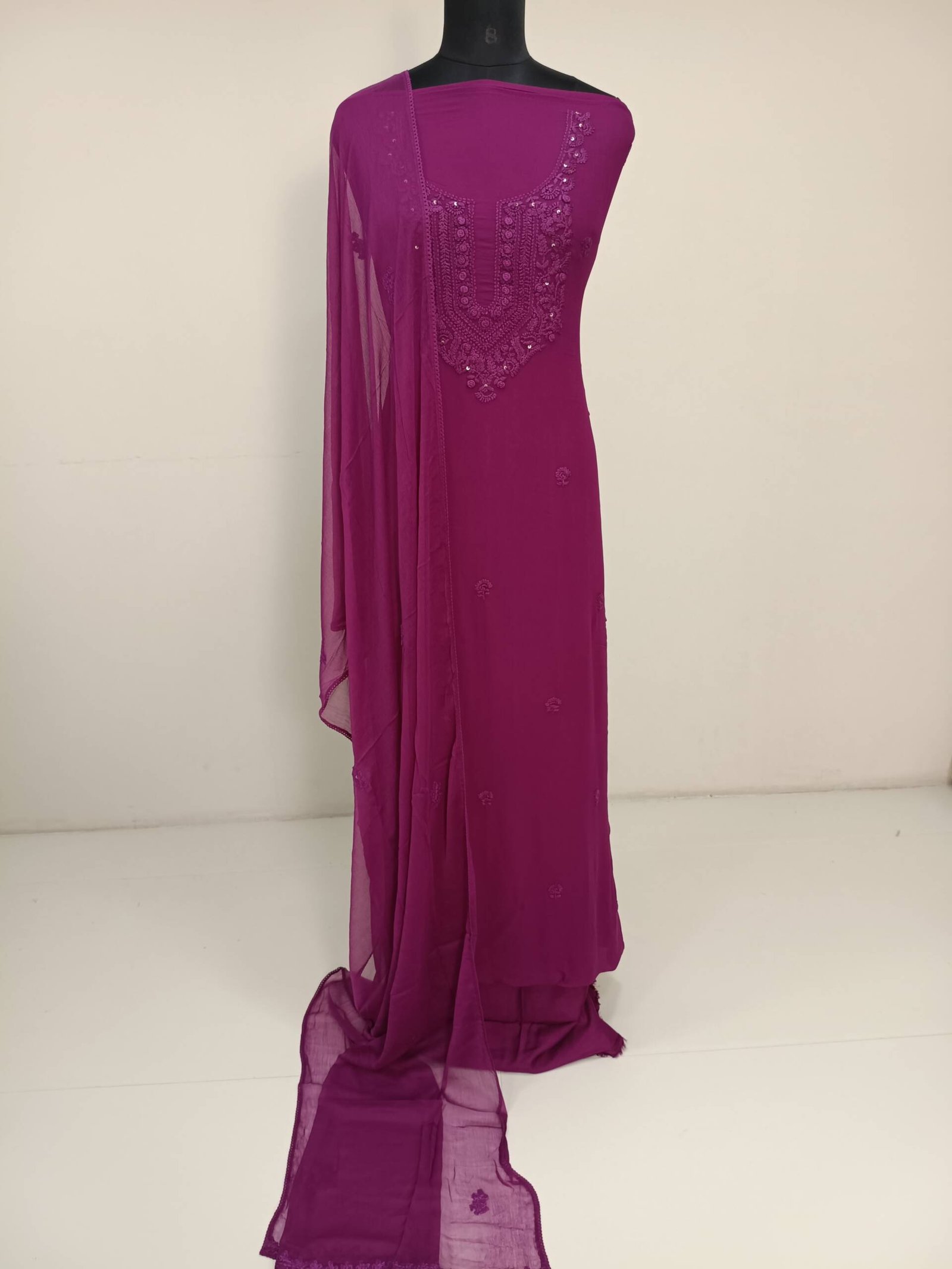 CREPE GEORGETTE EMBROIDERED SUITS