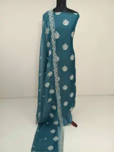 CREPE SILK EMBROIDERED SALWAR SUITS