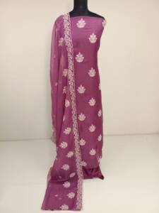 CREPE SILK EMBROIDERED SALWAR SUITS