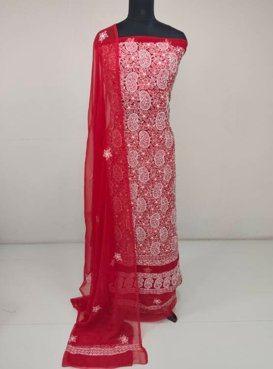 GEORGETTE LUCKNOWI EMBROIDERED SALWAR SUITS