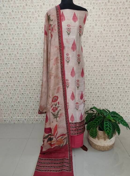 SEMI TUSSER SILK PRINTE SUITS