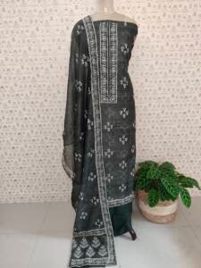 SEMI CHANDERI EMBROIDERED SUITS