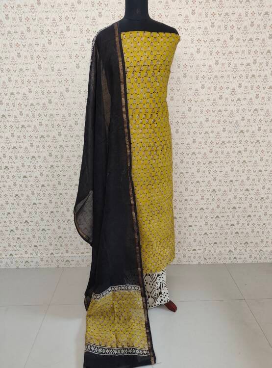 CHANDERI SILK PRINTED SUITS