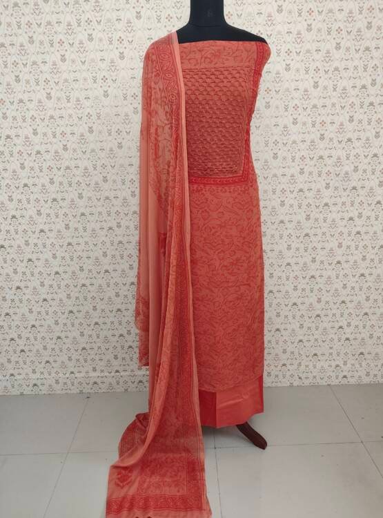 GEORGETTE CROCHET WORKED SUITS