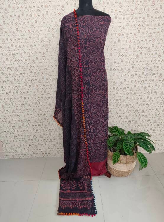 CHANDERI COTTON PRINTED SUIT