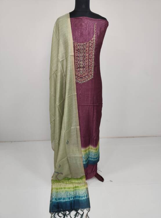 SEMI JUTE SILK SALWAR SUIT