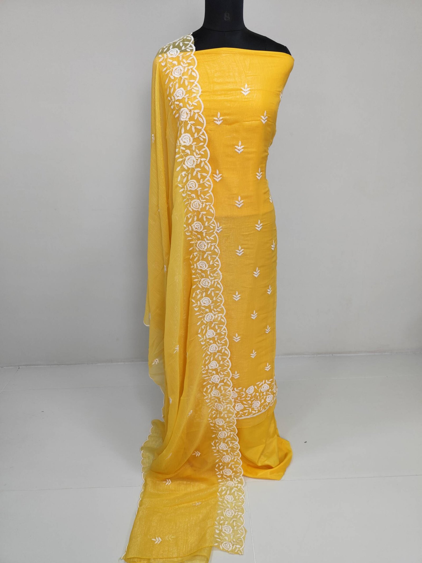 CREPE SILK EMBROIDERED SALWAR SUITS