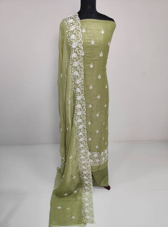 CREPE SILK EMBROIDERED SALWAR SUITS