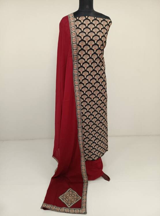 COTTON AJRAKH PRINTED  SALWAR SUIT